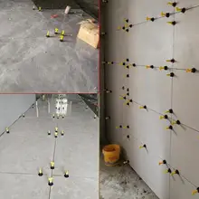 Adeeing 50 pcs/set Flooring Wall Tile Leveling System Leveler Locator Spacers Plier Tile Leveling System Construction Tools