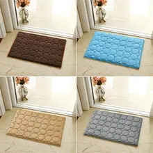 Фланелевый ковер, подушка для ванной комнаты, водопоглощающая, простой дверной коврик, Противоскользящий коврик для двери