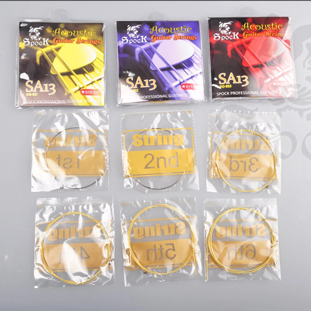 Spock SA13 Acoustic Guitar Strings Stainless Steel Core 010 011 012 for Choose Coated Copper Alloy Wound Spock SA13 Acoustic Guitar Strings Stainless Steel Core 010 011 012 for Choose Coated Copper Alloy Wound