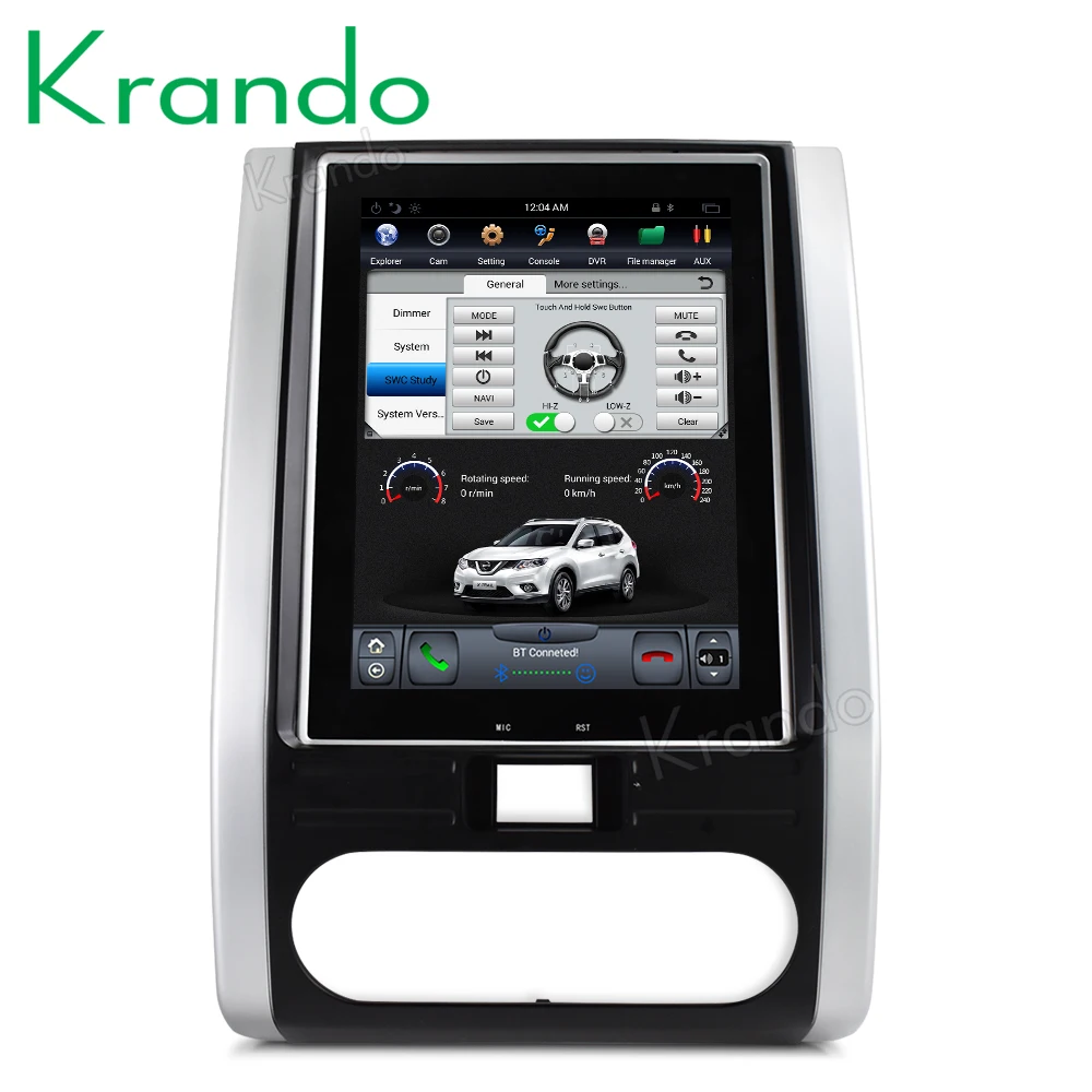 Best Krando Android 8.1 10.4" Vertical screen car radio gps player for Nissan X-trail Qashqai 2007-2012 navigation multimedia system 2