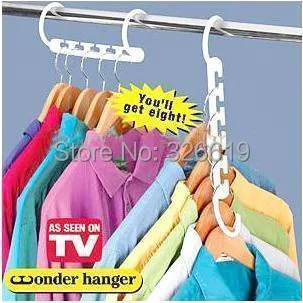 

Free shipping CH-618 Multifunctional tv magic hanger plastic triples closet space hanger