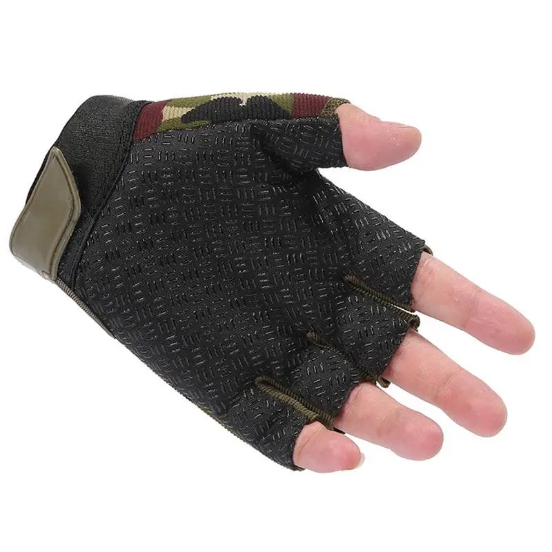 

Army Fan Half Finger Strategic Gloves Outdoor Sports Men Commando Mountaineering Combat Non-Slip Gloves