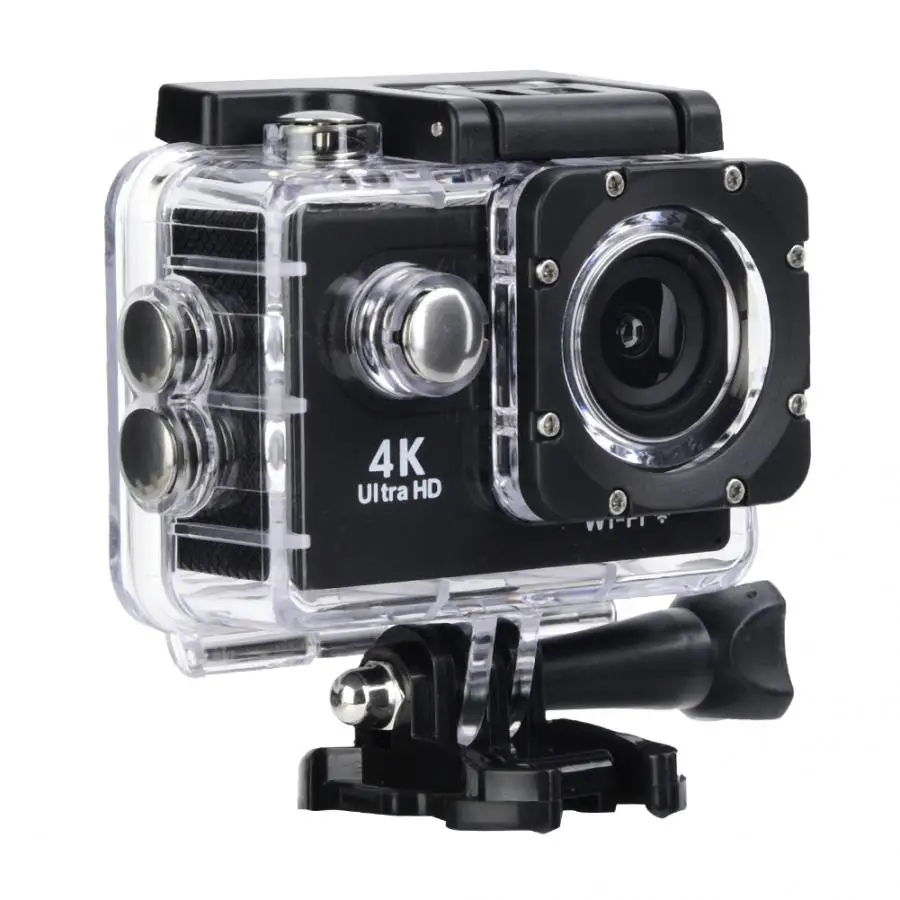 Экшн Спортивная камера 4K HD WiFi 30 м водонепроницаемый корпус два аккумулятора