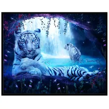 Фото на заказ! Животные тигр, картина из бисера Алмазная вышивка 5d Diy полный квадратный алмаз глянцевые краски Алмазная вышивка