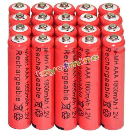 4/8/16/24/32/48 шт AAA 1800mAh 3A 1 2 V Ni MH красная аккумуляторная батарея для MP3 RC игрушки|rechargeable