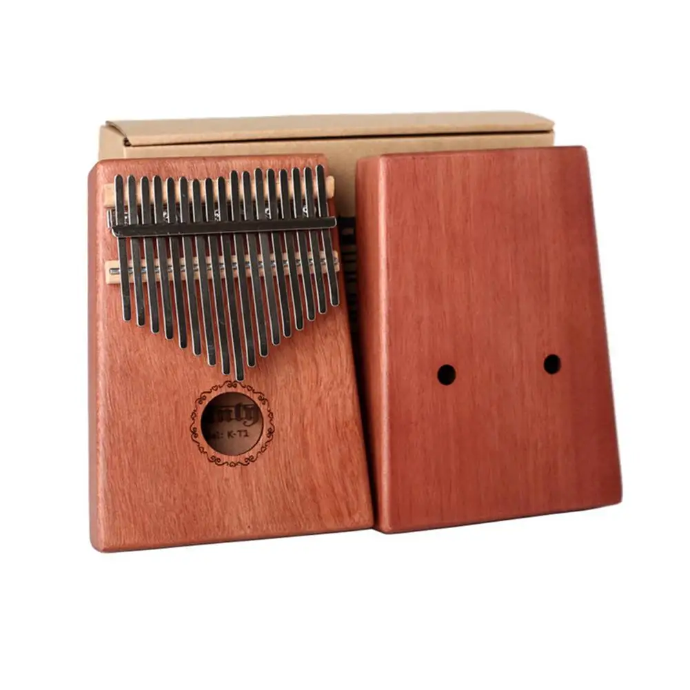 GECKO 17 Keys Kalimba Mbira Acacia Mahogany African Thumb Piano Keyboard Instrument Tuning Hammer+m