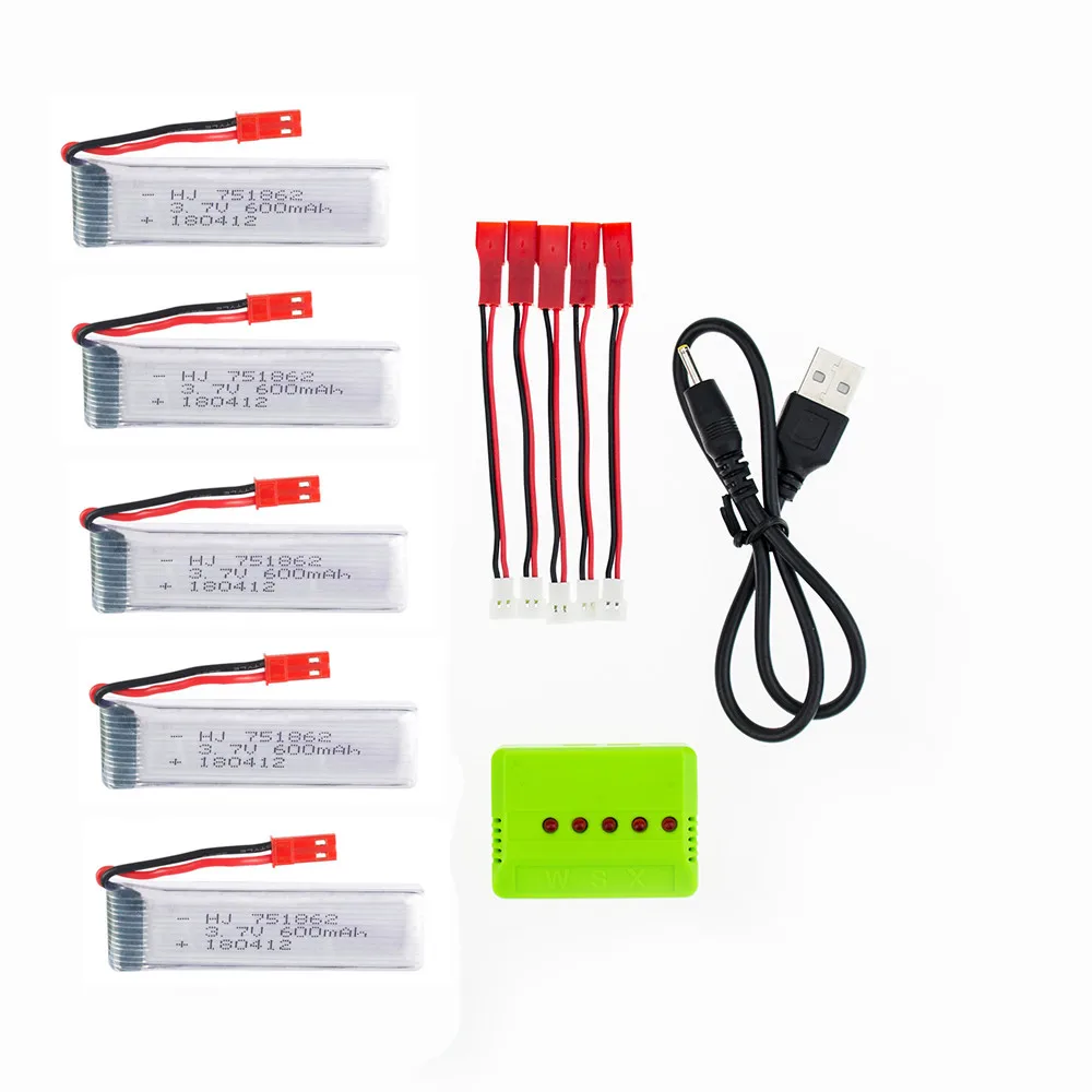 4 5 6 шт. 3 7 В 600 мАч Lipo аккумулятор для Syma S032G WLtoys V959 V929 Udi U818A quadrocopter