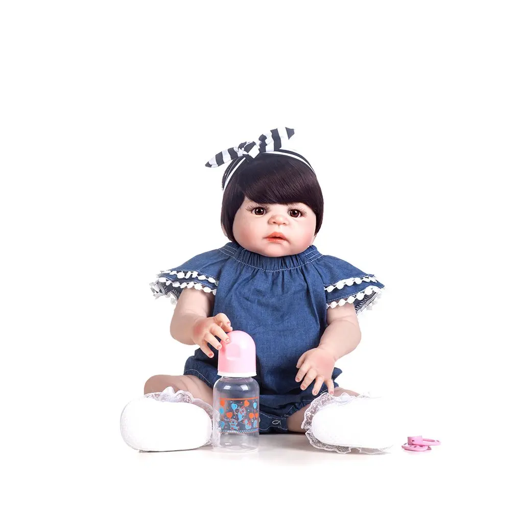 

BM0019 Funny Soft Body Silicone Lifelike Dress Reborn Baby Doll Toy Clothes Set For Girls Early Education Toys