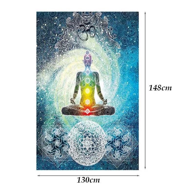 

Indian Seven Chakra Yoga Buddha Backdrop Craft Home Wall Hanging Tapestry Poster