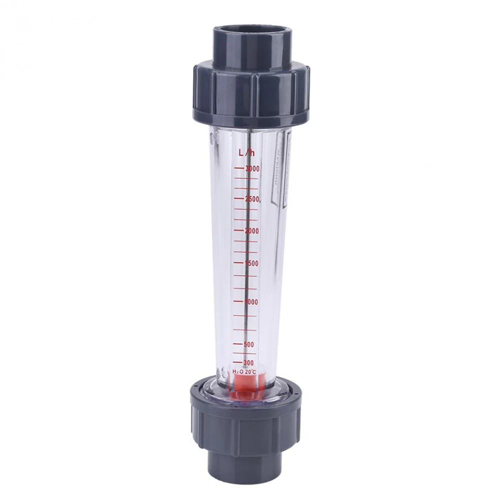 

LZS-25 300-3000L/H Flow Meter Plastic Tube Type Water Rotameter Liquid Flowmeter Measuring Tools New