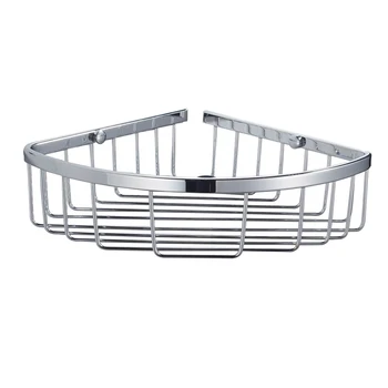 

1pc Wall Mount Single Layer Triangle Shower Rack Corner Shelf Stainless Steel Storage Shelf Shampoo Holder for Bathroom