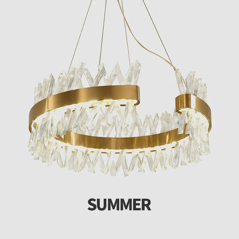 

New Design Living Room Semi Round Led Pendant Light Lustre Crystal Pendant Lamp Drop Light Hanging Lamp Living Room Suspend Lamp