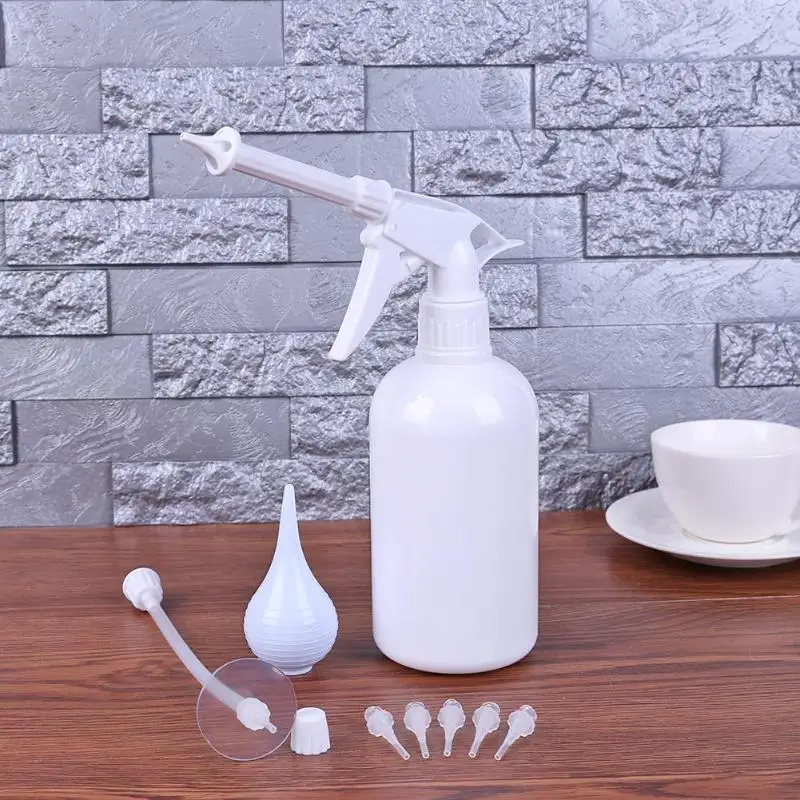 5pcs/set Newborn Nasal Aspirator Set Safe Hygiene Set for Baby Nose Wash Cleaner Snot Sucker Ear Washing Soft PP Baby Care Tools