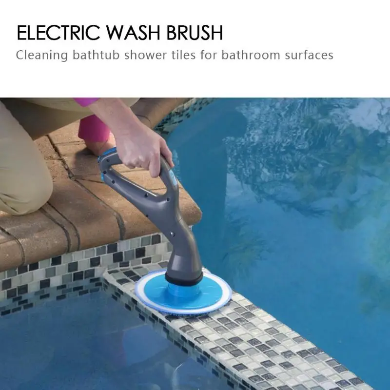 Günstig 3 4 stücke Cordless Hurrikan Muscle Wäscher Elektrische Reinigung Pinsel mit Pinsel Köpfe Bad Oberfläche Badewanne Dusche Fliesen Pinsel