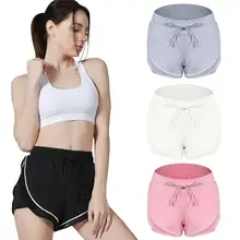 Для женщин Повседневное эластичный пояс сетки лоскутное шнурок выше колена тренировочные шорты шнурок