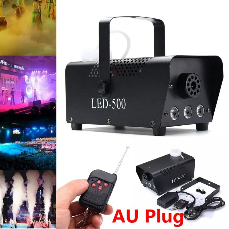 

Wireless control LED 500W Fog Smoke Machine Remote RGB color Smoke ejector LED DJ Party Stage Light Smoke Thrower