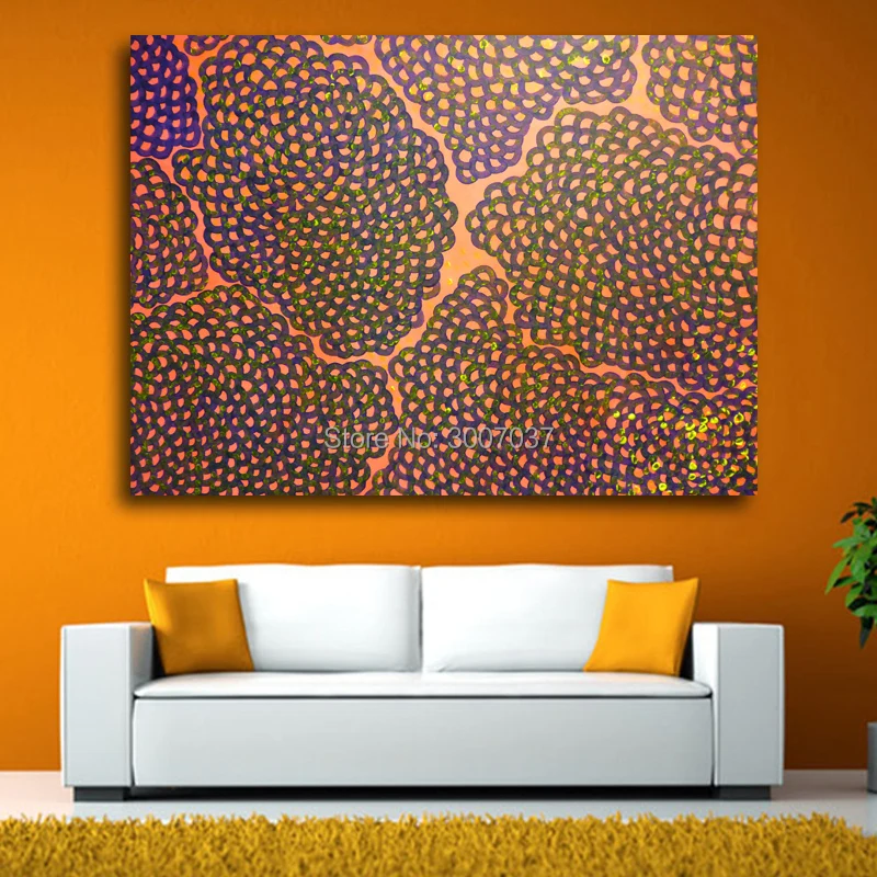 Yayoi Kusama настенная живопись ручная роспись абстрактное искусство Масляная