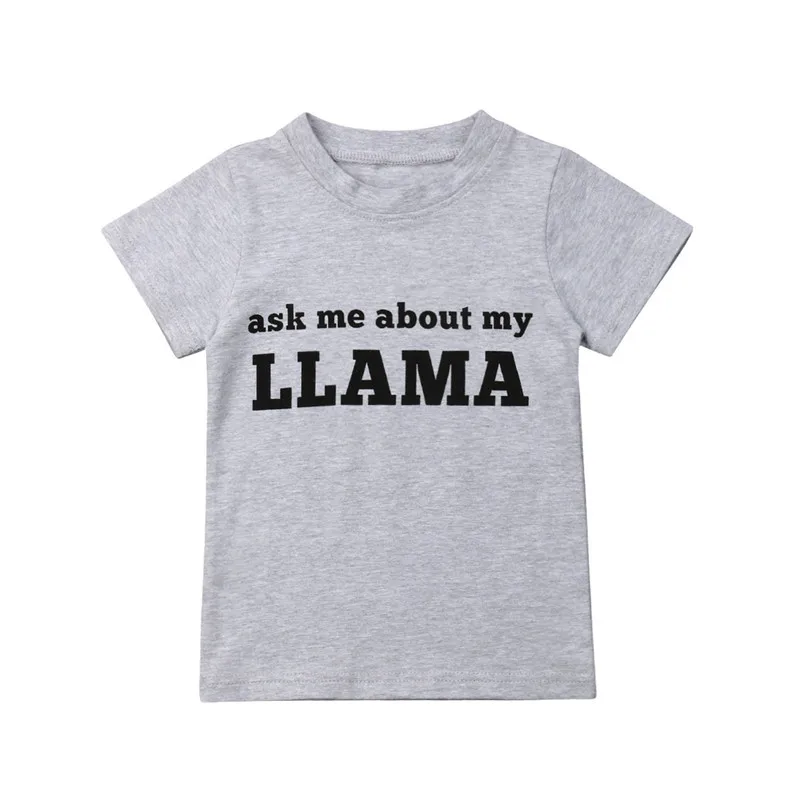 

Kids Boy Girl Clothes Animal Llama T-shirt 2019 New Hot Cool Fashion Cute Tops Summer T-shirt Short Sleeve Cotton Graphic Tee