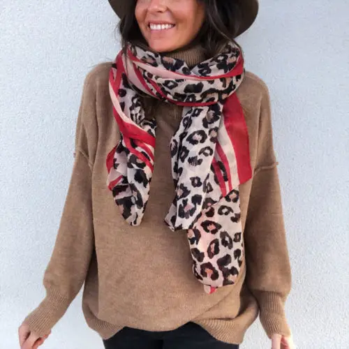 

Leopard Printed Scarf Women Trendy Winter Blanket Scarfs Luxury Brand Long Warm Pashmina Scarves for Ladies Shawl Sjaal