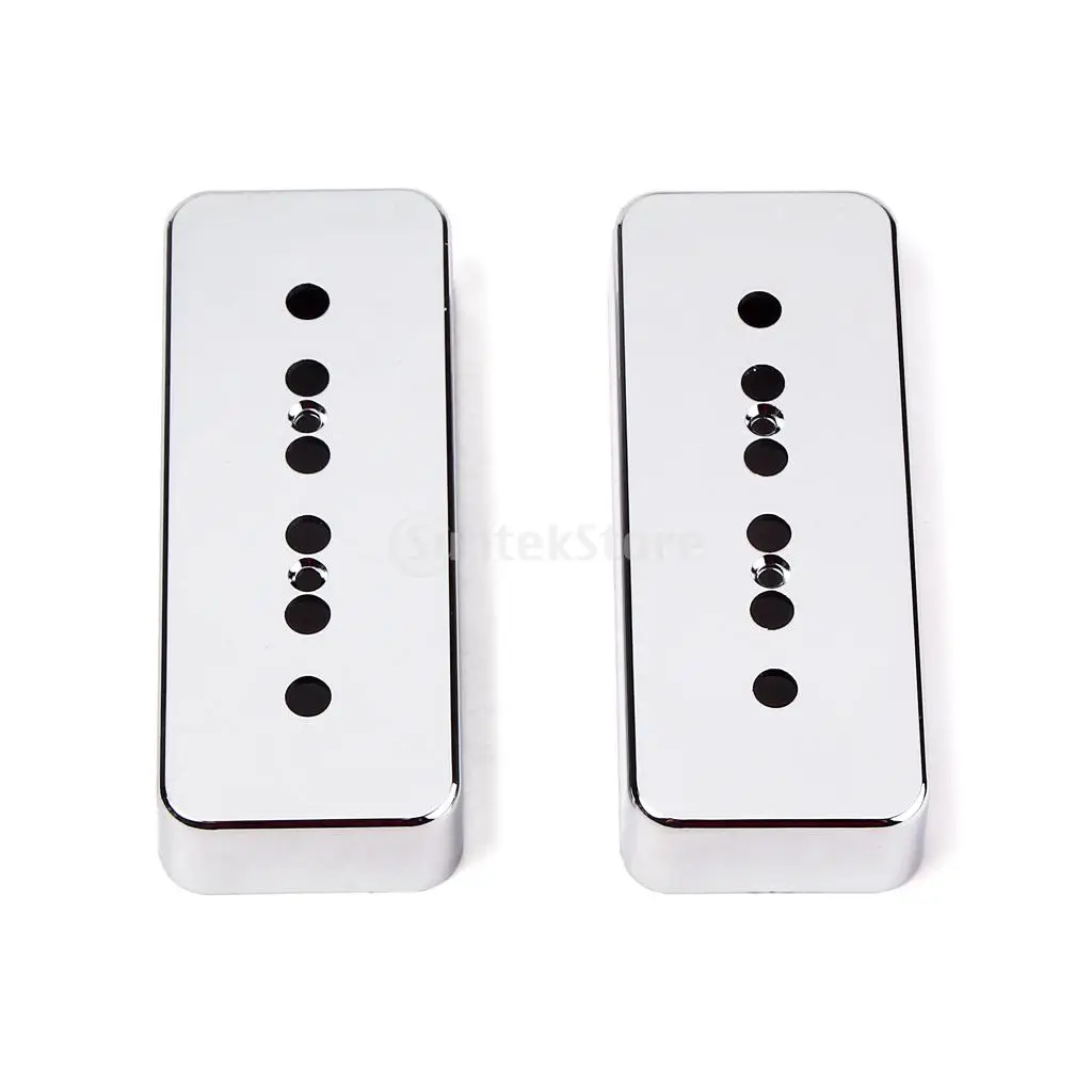 

2Pcs Silver Humbucker Pickup Cover 50/52mm pole suitable for P90 Soap Bar