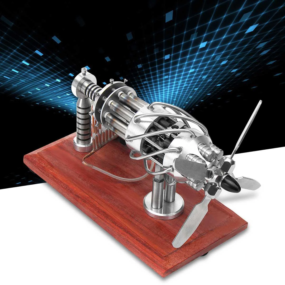 

Cylinder Hot Air Stirling Aircraft Engine Motor Model Motor Engine Toy Engine Hot Air Swash Plate Toys Kids Educational