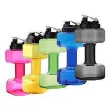 2.2L открытый тренажерный зал гантели чайник Спортивная бутылка 2,2 л PETG гантели большая бутылка для воды Спорт бег фитнес чайник тренажерный зал вода B