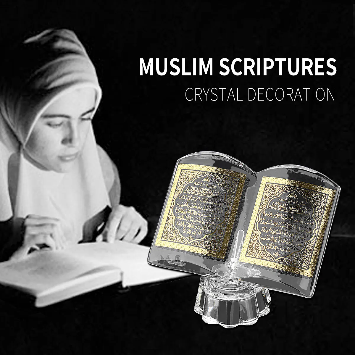 

Crystal Polishing Quran Book Clear Polish Ramadan Allah Islamic EID Gift Decorations Scriptures