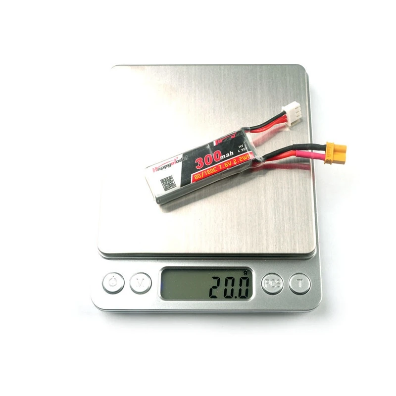Upgrade Lipo Battery Happymodel 2S 300mAh 7 6 V HV 80C перерабатываемая батарея для Whoop Mobula7 FPV RC Мини Drone