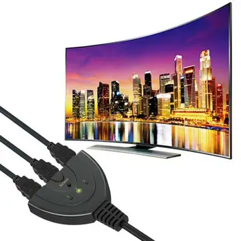 

HobbyLane 3 Port HDMI Splitter Cable 1080P Multi Switch Switcher Hub Box for LCD HDTV For PS3 Xbox 3 Port HDMI Splitter d18