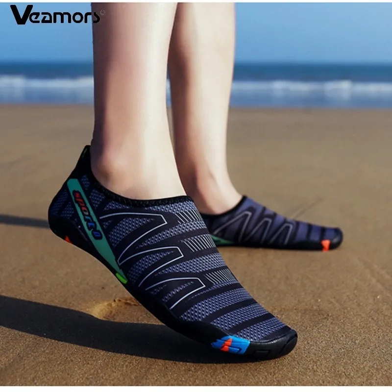 VEAMORS الرجال النساء أكوا الأحذية الجافة سريعة السباحة المياه رياضة العشاق المنبع خفيفة الوزن حذاء مسطح في الهواء الطلق الانزلاق على حذاء الشا...