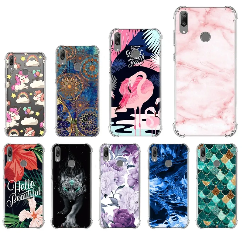 

Anti-knock Phone Cover For Huawei Y7 2019 Stylish Painted Colorful Painted Back Phone Case