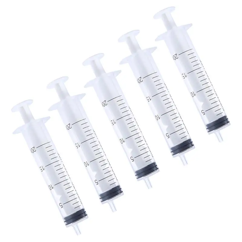 

5 Pcs 20ml Luer Lock Syringes Industrial Grade Glue Applicator Syringe Without Needle