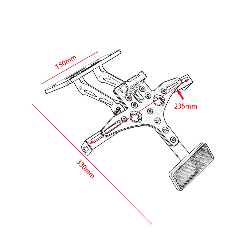 Мотоцикл с ЧПУ алюминий Регулируемый номерной знак держатель кронштейн для YAMAHA MT03 MT 03 YZF R3 R25 аксессуары