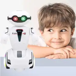 Новые детские светящиеся Музыкальные Танцы динамические мультфильмы робот более 3 лет игрушки белый