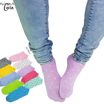 

Warm comfortable cotton bamboo fiber girl women's socks ankle low female invisible color girl boy hosier1pair=2pcs WS06