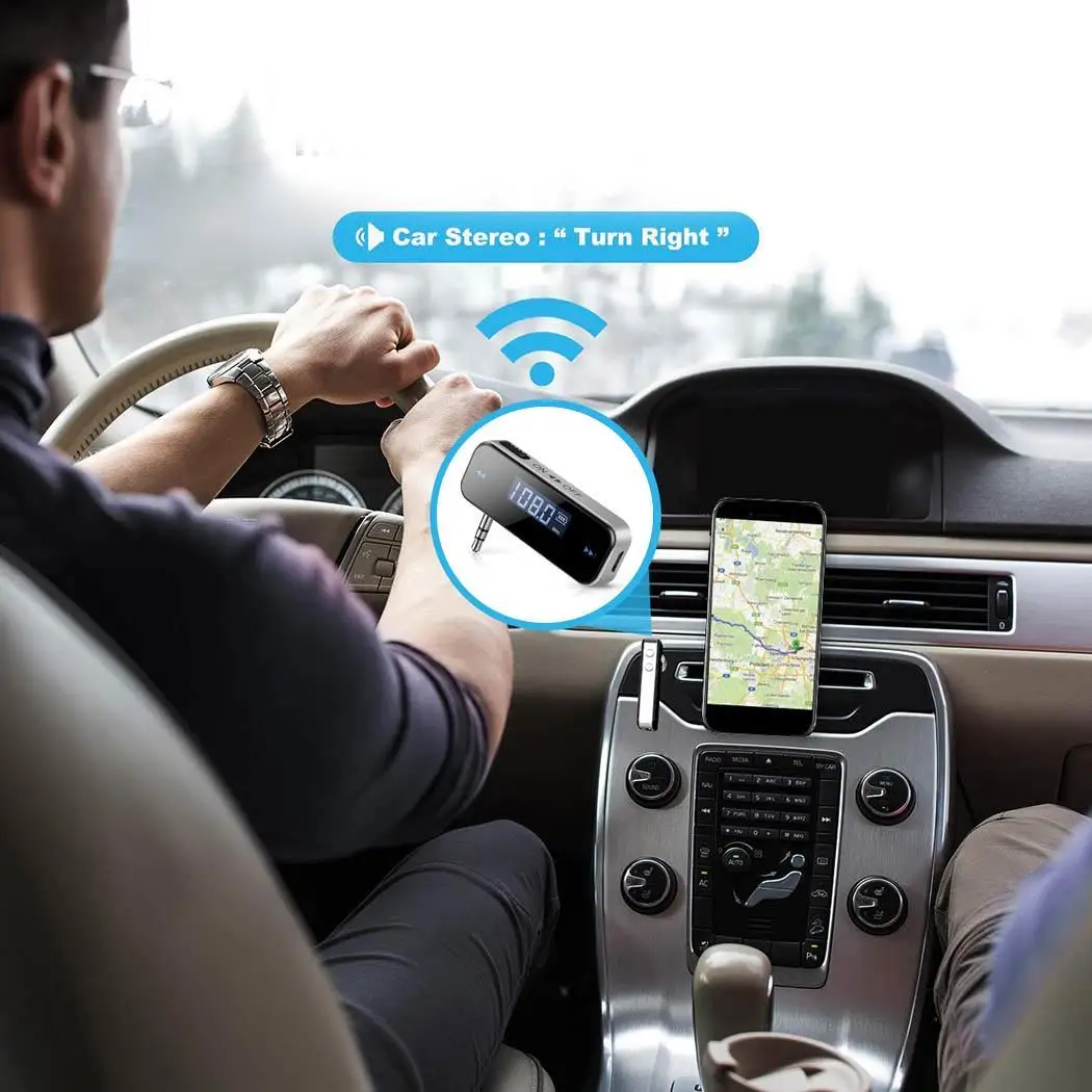 10 м автомобильный FM передатчик Авто Прочный Многофункциональный 3 5 AUX Handsfree общий