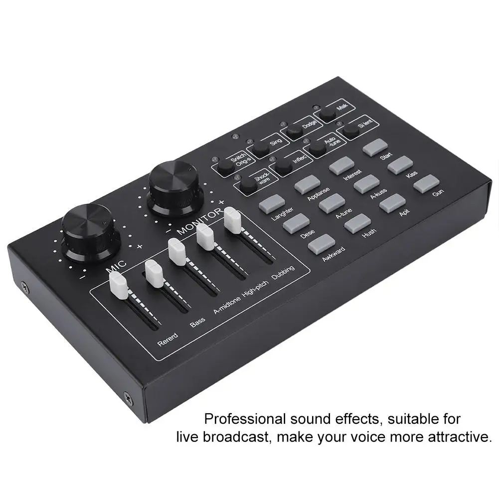 

External Audio Sound Card Singing Microphone Live Broadcast for Mobile Phone Computer PC New Arrival