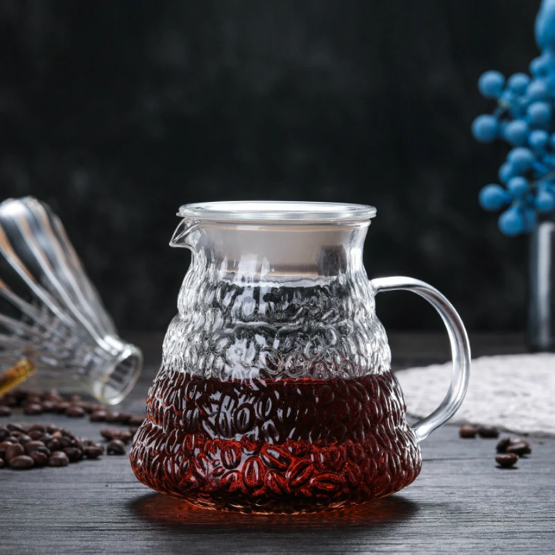 

V60 Pour Over Glass Coffee Pot Filter Range Glass Coffee Brewing Server Carafe Hand Drip Pot Kettle Brewer Barista Percolator