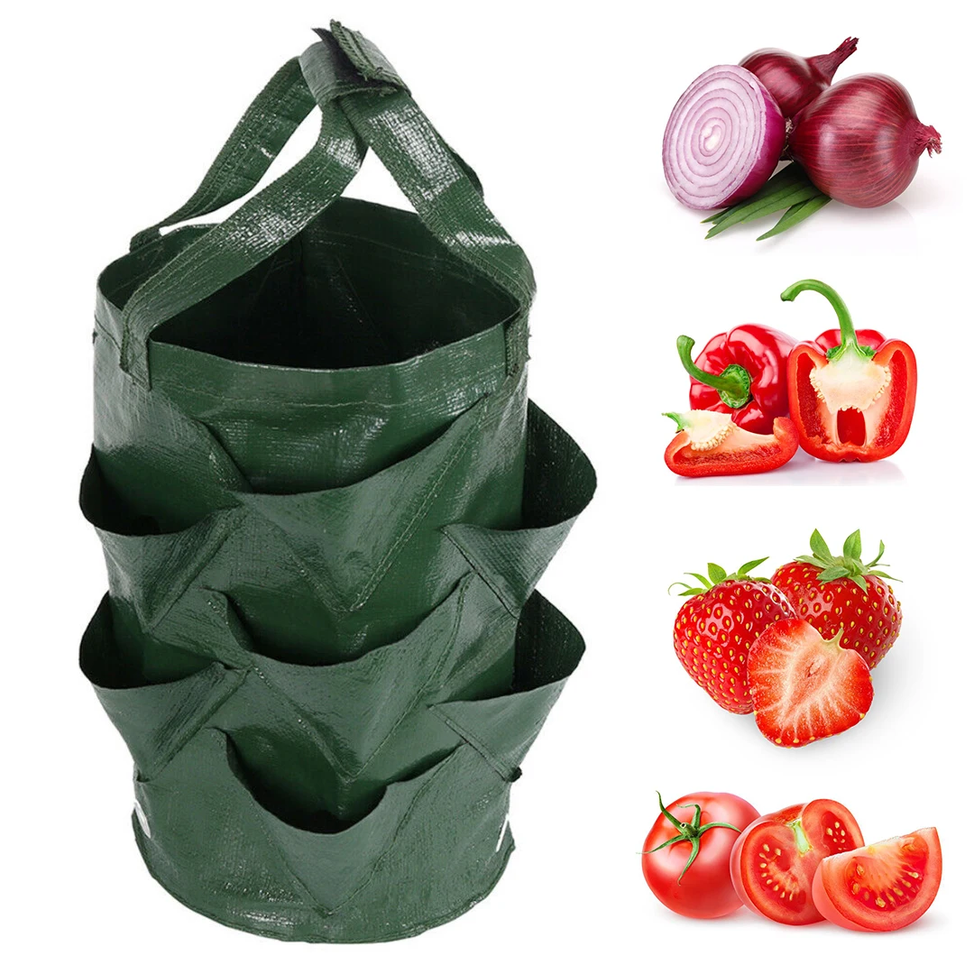 

1Pc Strawberry Planting Bag PE Plants Grow Bag Plant Bag Tomatoes Strawberries Flowers Garden Balcony Mayitr