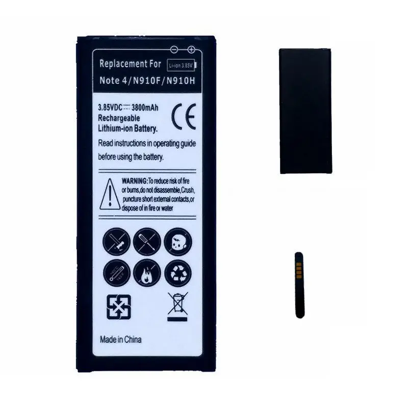

Suqy 5pcs/lot New EB-BN910BBE EB-BN910BBK Battery for Samsung Galaxy Note 4 Replacement Phone Bateria Accumulator batteries