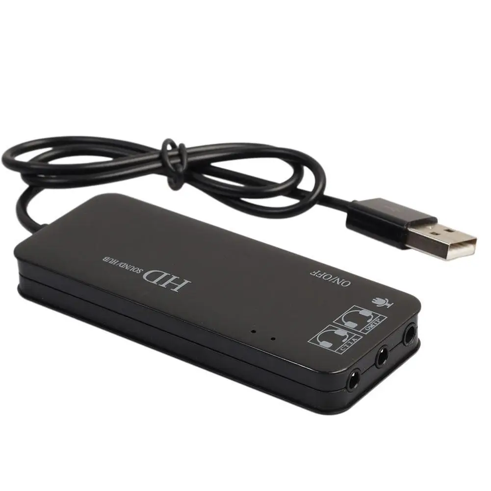 3 порта Usb 2 0 концентратор внешний 7.1Ch звуковая карта гарнитура микрофон адаптер
