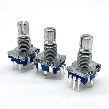 

10pcs Rotary encoder code switch EC11 audio digital with push button switch 5Pin handle length 15mm