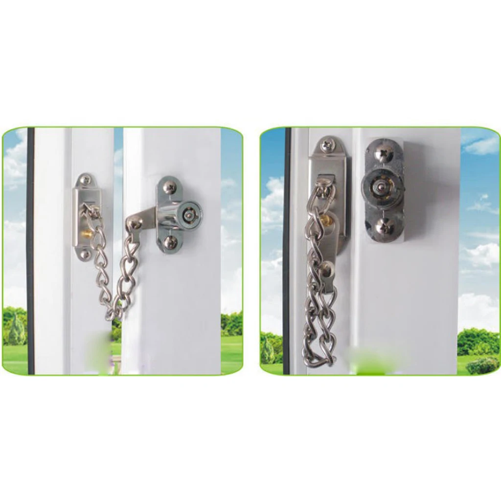 

Child Security Window Door Guard Chain Lock Restrictor Latch Window Lock DIY Hardware