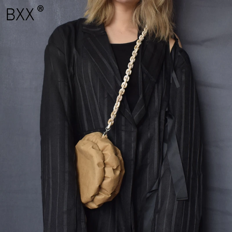 

[BXX] 2019 Original Design Maka Dragon Circle Shape Waterproof Acrylic Single Strap Wash Kraft Paper Woman Messenger Bag LM890