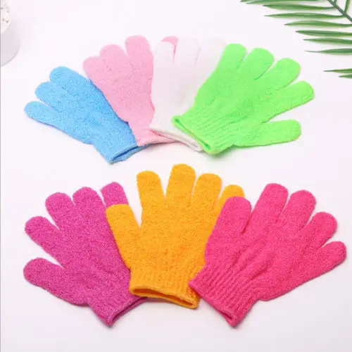 

1Pcs not pair Shower Bath Gloves Exfoliating Loofah Body Scrubber Wash Skin Spa Massage