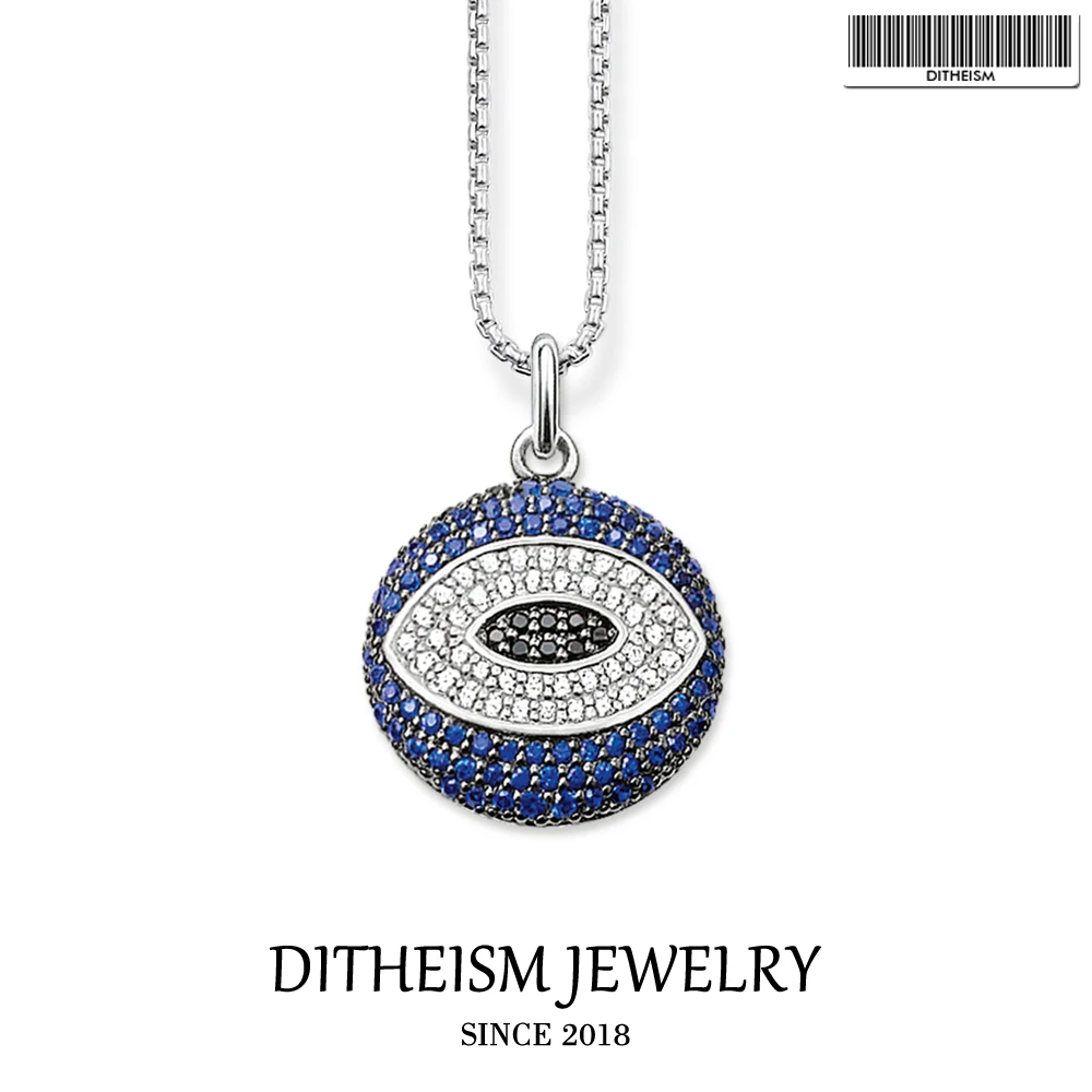 

Link Chain Necklace Turkish Eye, 2018 New Fashion 925 Sterling Silver Jewelry Classic Gift For Women Boy Girls