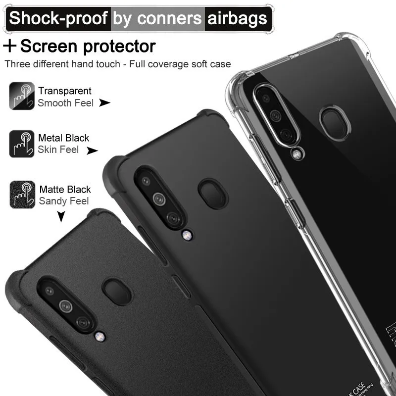 IMAK sfor Samsung A60 Case Shockproof Conners Airbags Soft TPU Back Cover Case for Samsung Galaxy A60 With Screen Protector IMAK sfor Samsung A60 Case Shockproof Conners Airbags Soft TPU Back Cover Case for Samsung Galaxy A60 With Screen Protector
