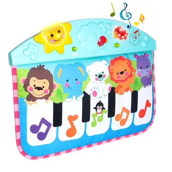 

Baby Cute Animal Pedal Piano Music Blanket Multi-function Music Lighting Pedal Piano Children Early Education Toys