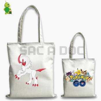 

Pokemon Absol Handbag Double Side Shoulder Bags Large Capacity Storage Bag for Teenage Girls Boys Tote Shopping Handbags