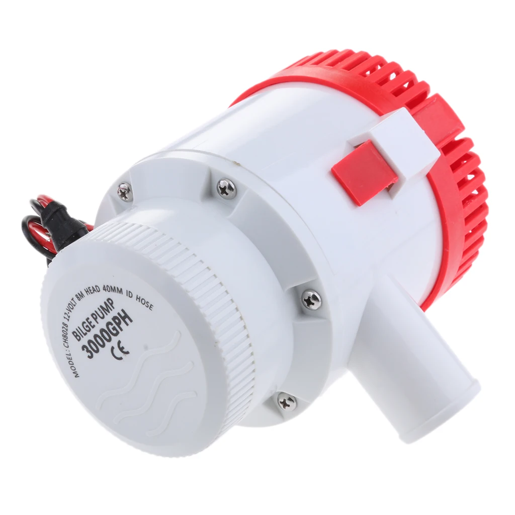 

12V 3000GPH Submersible Bilge Pump for Marine Boat Electric RV